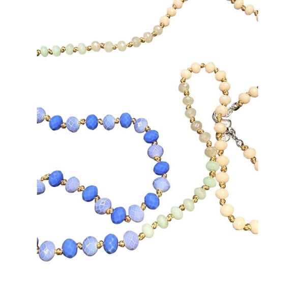 LOFT Beaded Necklace with blue and white beads - Picture 1 of 5